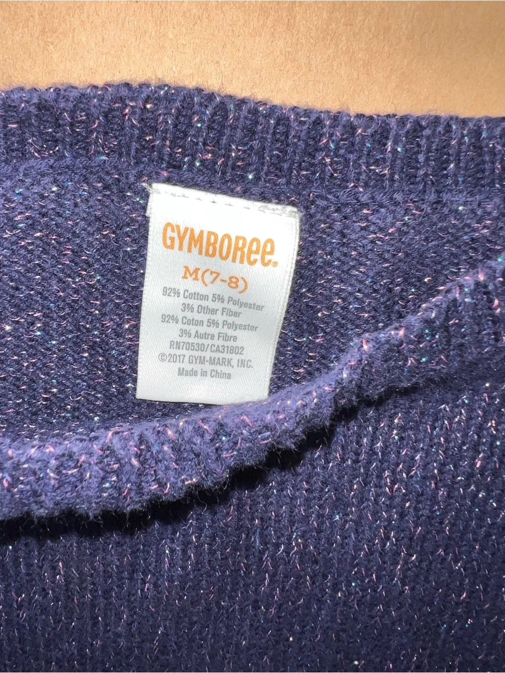 Gymboree Royal Blue Metallic Crewneck Sweater